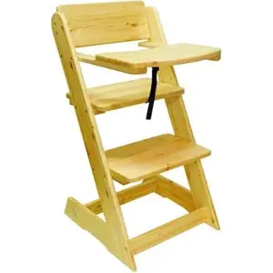 ATAN Dětská rostoucí židle s pultíkem Borovice - surové dřevo