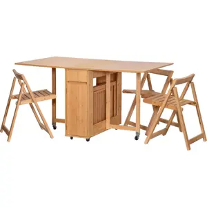 Casarredo Rozkládací set SAIGON 1 stůl + 4 židle přírodní