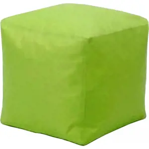 Idea Sedací taburet CUBE světle zelený s náplní 100 l