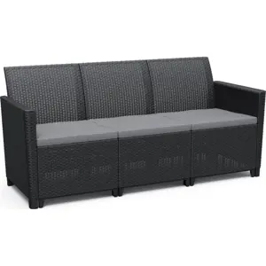 Keter CLAIRE  SEATERS SOFA - grafit