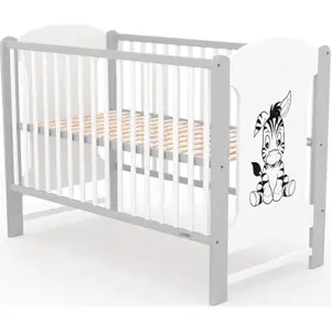 NEW BABY Dětská postýlka New Baby ELSA Zebra bílo-šedá