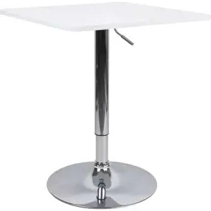 Tempo Kondela Barový stůl FLORIAN 2 NEW s nastavitelnou výškou - bílá + kupón KONDELA10 na okamžitou slevu 3% (kupón uplatníte v košíku)