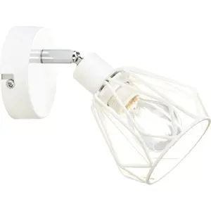 Tempo Kondela Nástěnná lampa OKIRA TYP 2 - bílá/kov + kupón KONDELA10 na okamžitou slevu 3% (kupón uplatníte v košíku)
