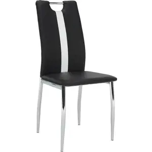 Tempo Kondela Židle SIGNA - černá / bílá ekokůže + kupón KONDELA10 na okamžitou slevu 3% (kupón uplatníte v košíku)