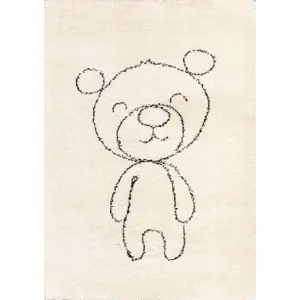 Béžový antialergenní dětský koberec 170x120 cm Teddy Bear - Yellow Tipi
