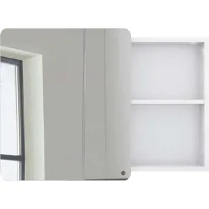 Bílá závěsná koupelnová skříňka se zrcadlem 80x58 cm Color Bath – Tom Tailor