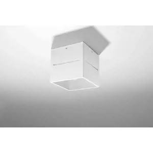 Produkt Bílé stropní svítidlo s kovovým stínidlem 10x10 cm Lorum – Nice Lamps