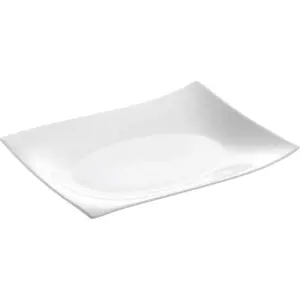 Bílý porcelánový talíř Maxwell & Williams Motion, 25 x 19 cm