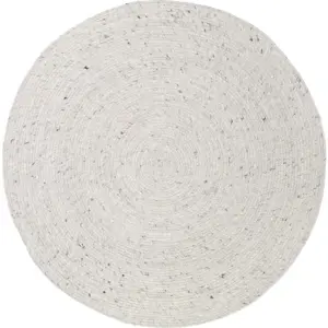 Bílý ručně vyrobený koberec ze směsi vlny a bavlny Nattiot Neethu, ø 140 cm