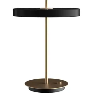 Černá LED stmívatelná stolní lampa s kovovým stínidlem (výška 41,5 cm) Asteria Table – UMAGE
