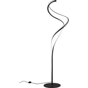 Černá LED stojací lampa s kovovým stínidlem (výška 160 cm) Nala – Trio Select