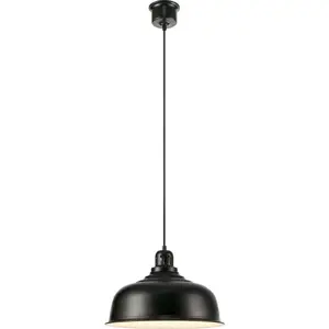 Černé závěsné svítidlo s kovovým stínítkem 37x37 cm Port - Markslöjd