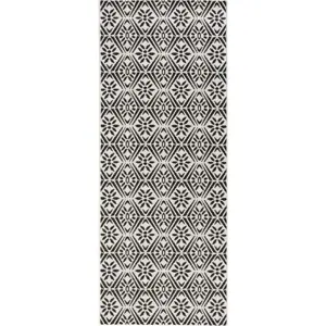Černo-bílý běhoun Zala Living Soho, 80 x 200 cm