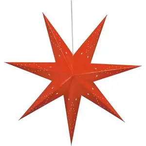 Produkt Červená vánoční závěsná světelná dekorace Markslöjd Saturnus, výška 45 cm