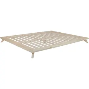 Dvoulůžková postel z borovicového dřeva s roštem 140x200 cm Senza – Karup Design