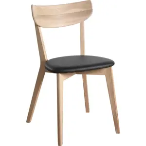 Produkt Hnědá dubová jídelní židle s černým sedákem Rowico Amia