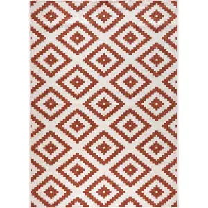 Hnědo-krémový venkovní koberec NORTHRUGS Malta, 80 x 150 cm