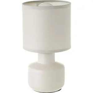 Krémová keramická stolní lampa s textilním stínidlem (výška 22 cm) – Casa Selección