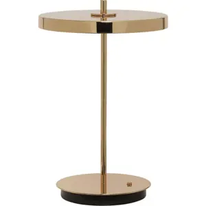 LED stmívatelná stolní lampa ve zlaté barvě s kovovým stínidlem (výška 31 cm) Asteria Move – UMAGE
