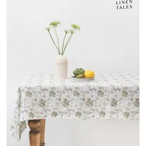Lněný ubrus 140x300 cm White Botany – Linen Tales