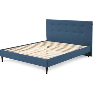 Produkt Modrá čalouněná dvoulůžková postel s roštem 180x200 cm Rory – Bobochic Paris
