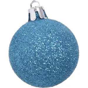 Modré vánoční ozdoby v sadě 12 ks Casa Selección, ⌀ 4 cm
