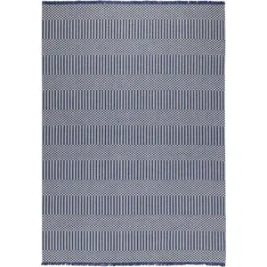 Modrý bavlněný koberec Oyo home Casa, 75 x 150 cm