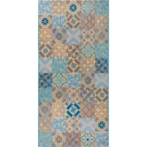 Produkt Modrý koberec běhoun 75x150 cm Cappuccino Mosaik – Hanse Home