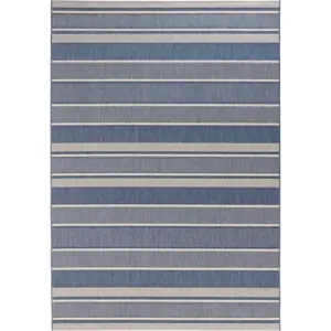 Modrý venkovní koberec NORTHRUGS Strap, 200 x 290 cm