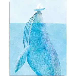 Nástěnný obraz na plátně Whale, 30 x 40 cm