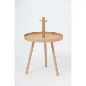 Odkládací stolek z dubového dřeva Wireworks Pick Me Up, ø 45 cm