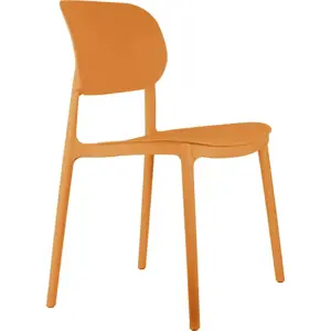 Produkt Okrově žluté plastové jídelní židle v sadě 4 ks Cheer – Leitmotiv