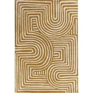Okrově žlutý vlněný koberec 120x170 cm Reef – Asiatic Carpets