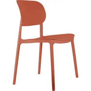 Produkt Oranžové plastové jídelní židle v sadě 4 ks Cheer – Leitmotiv