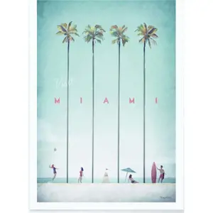 Produkt Plakát Travelposter Miami, 30 x 40 cm