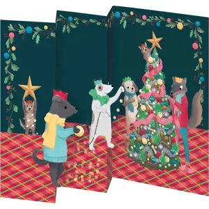 Přání s vánočním motivem v sadě 5 ks Animal Crackers – Roger la Borde