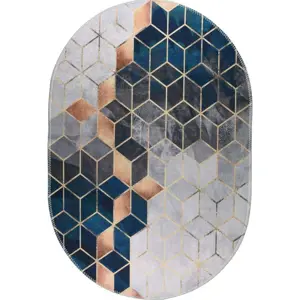 Produkt Pratelný koberec v bílo-petrolejové barvě 60x100 cm – Vitaus