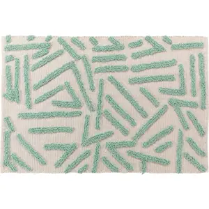 Pratelný koberec v mentolovo-krémové barvě 60x90 cm Athena – douceur d'intérieur