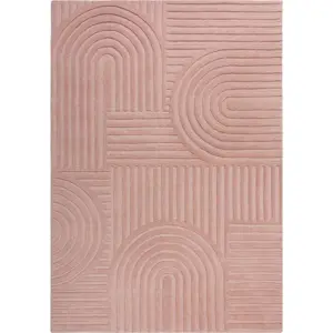 Produkt Růžový vlněný koberec Flair Rugs Zen Garden, 160 x 230 cm