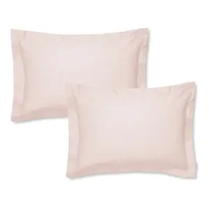 Produkt Sada 2 růžových povlaků na polštář z bavlněného saténu Bianca Oxford, 50 x 75 cm