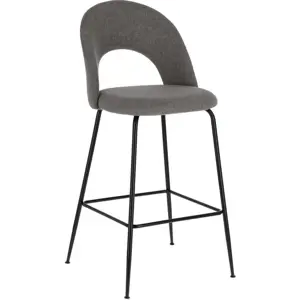Šedé barové židle v sadě 4 ks (výška sedáku 63 cm) Mahalia – Kave Home