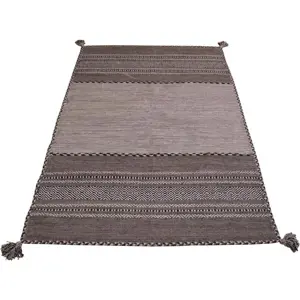 Šedo-béžový bavlněný koberec Webtappeti Antique Kilim, 120 x 180 cm