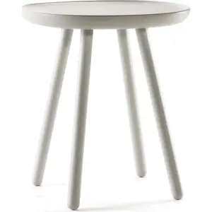Šedý odkládací stolek z masivu EMKO Naïve, ø 45 cm