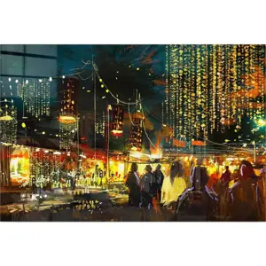 Skleněný obraz 70x50 cm City Street – Wallity