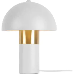 Stolní lampa v bílo-zlaté barvě Leitmotiv Seta, výška 26 cm