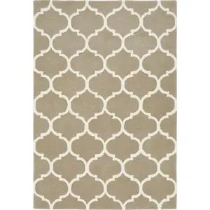Světle hnědý ručně tkaný vlněný koberec 120x170 cm Albany – Asiatic Carpets