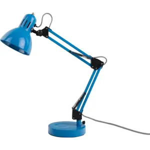 Produkt Světle modrá stolní lampa s kovovým stínidlem (výška 52 cm) Funky Hobby – Leitmotiv