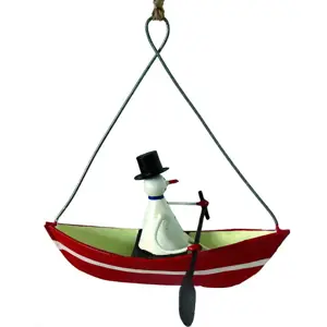 Vánoční závěsná ozdoba G-Bork Snowman in Rowboat