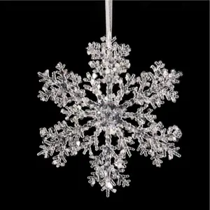 Produkt Závěsná dekorace ve tvaru sněhové vločky Casa Selección Snow, ⌀ 20 cm