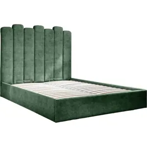 Produkt Zelená čalouněná dvoulůžková postel s úložným prostorem s roštem 180x200 cm Dreamy Aurora – Miuform